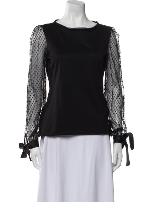 Carolina Herrera Bateau Neckline Long Sleeve Blouse