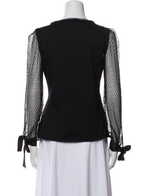 Carolina Herrera Bateau Neckline Long Sleeve Blouse