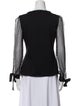 Carolina Herrera Bateau Neckline Long Sleeve Blouse
