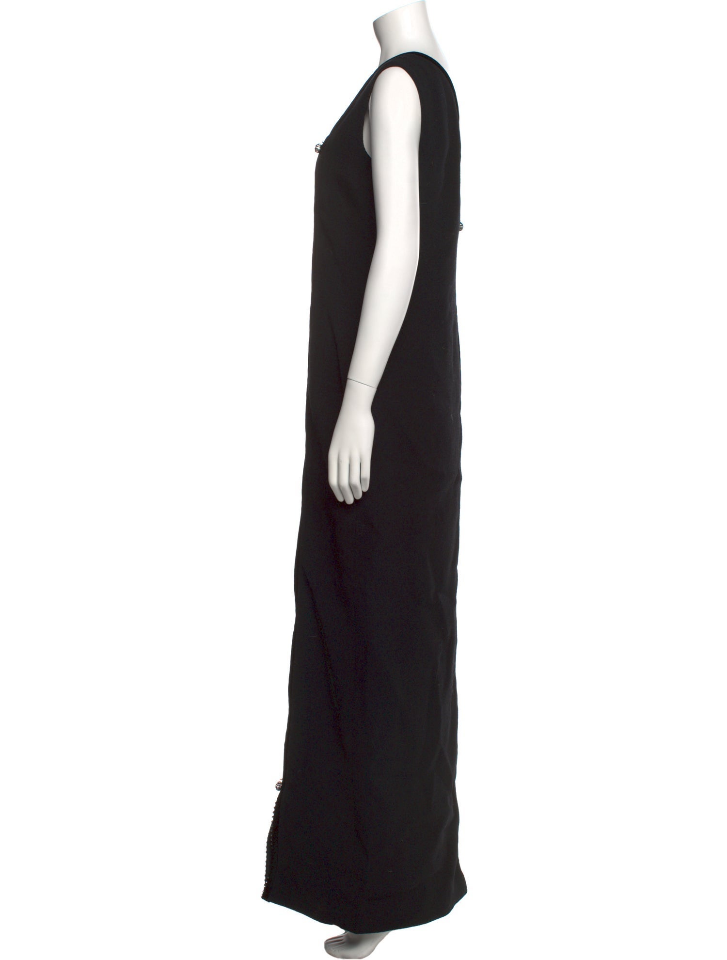 Carolina Herrera V-Neck Long Dress