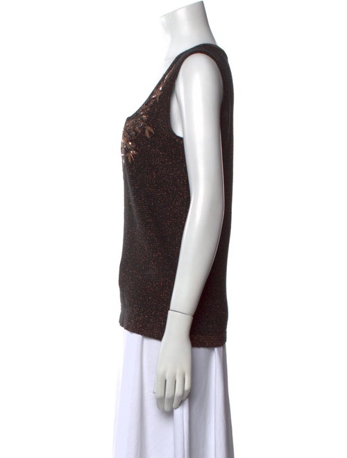 Carolina Herrera Scoop Neck Sleeveless Top