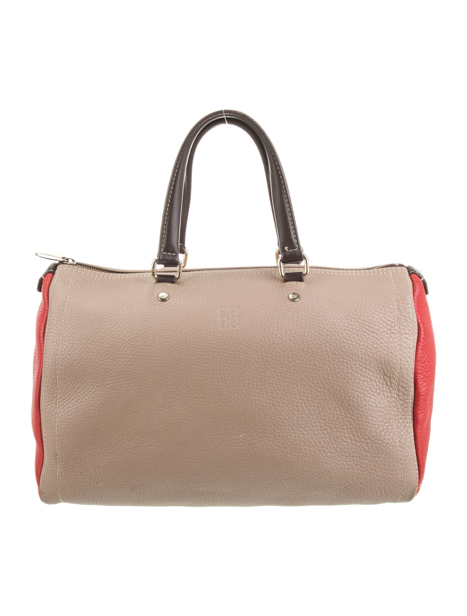 Carolina Herrera Leather Weekender Bag
