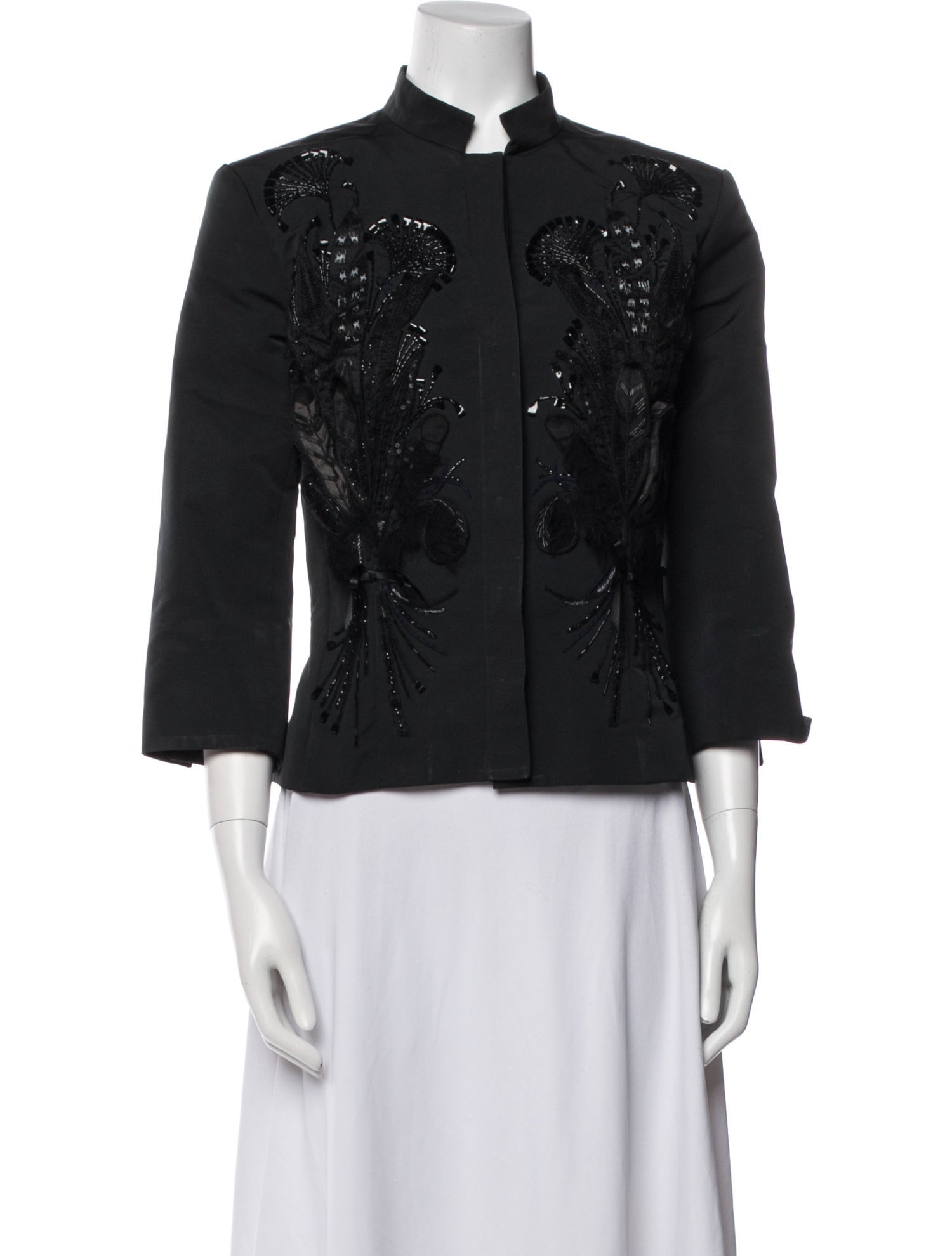 Carolina Herrera Floral Print Evening Jacket