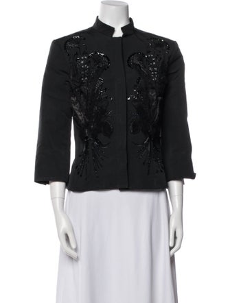 Carolina Herrera Floral Print Evening Jacket
