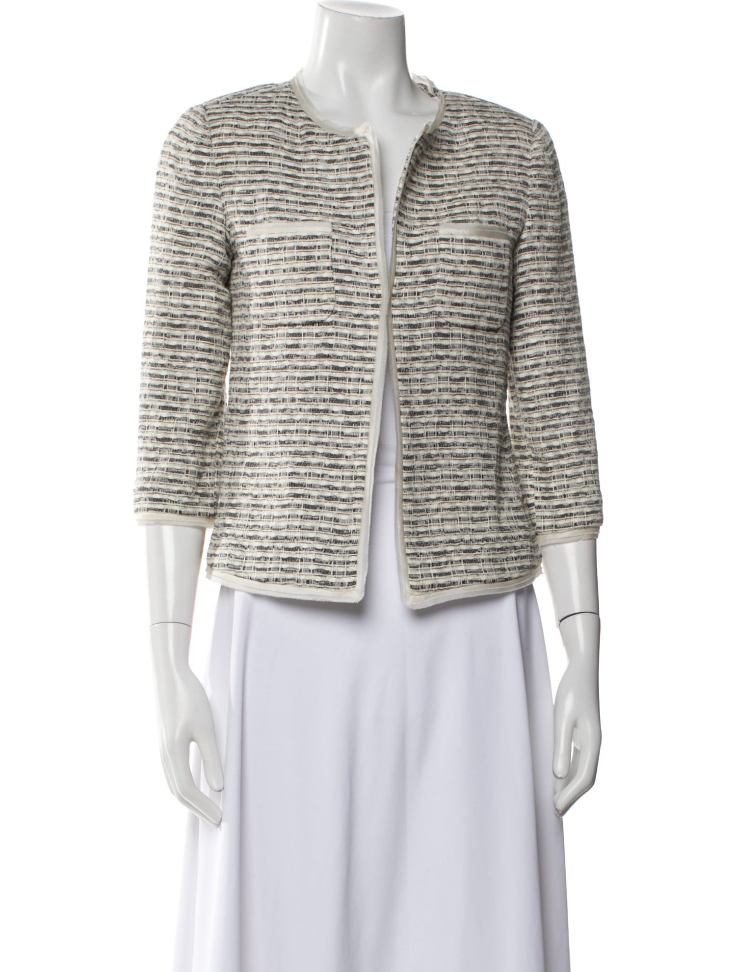 Carolina Herrera Tweed Pattern Evening Jacket