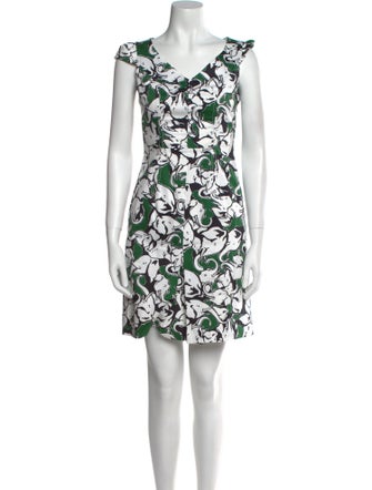 Carolina Herrera Floral Print Mini Dress