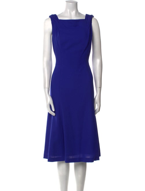 Carolina Herrera Square Neckline Midi Length Dress