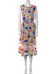 Carolina Herrera Floral Print Midi Length Dress