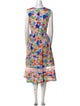 Carolina Herrera Floral Print Midi Length Dress