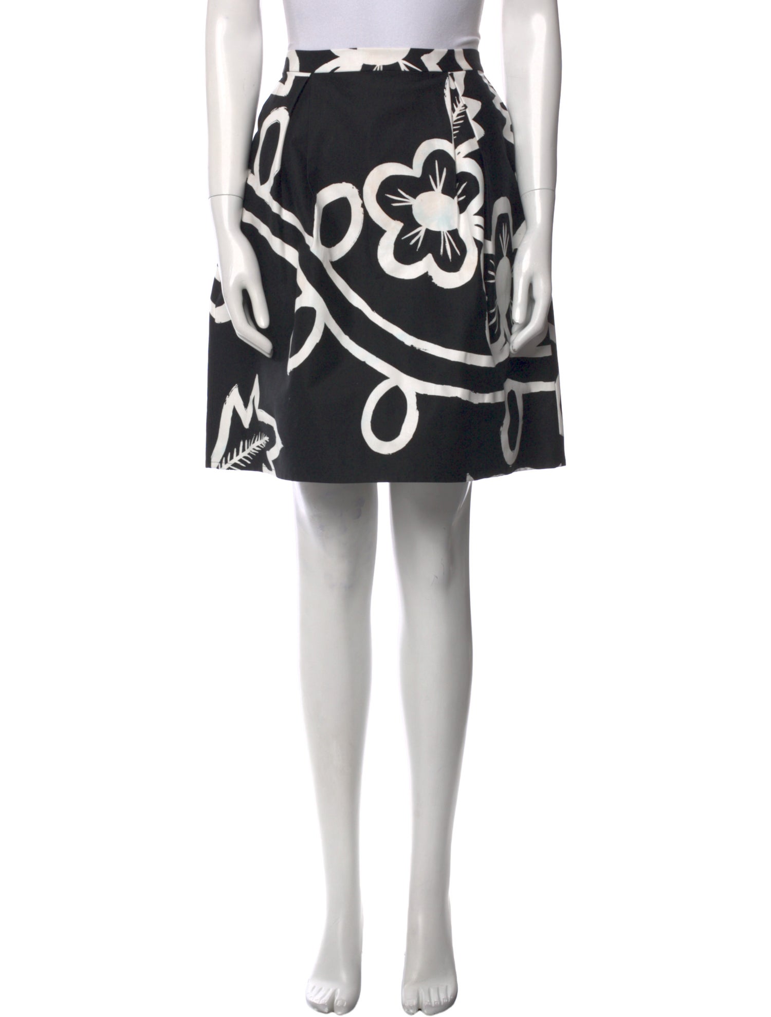 Carolina Herrera Floral Print Knee-Length Skirt