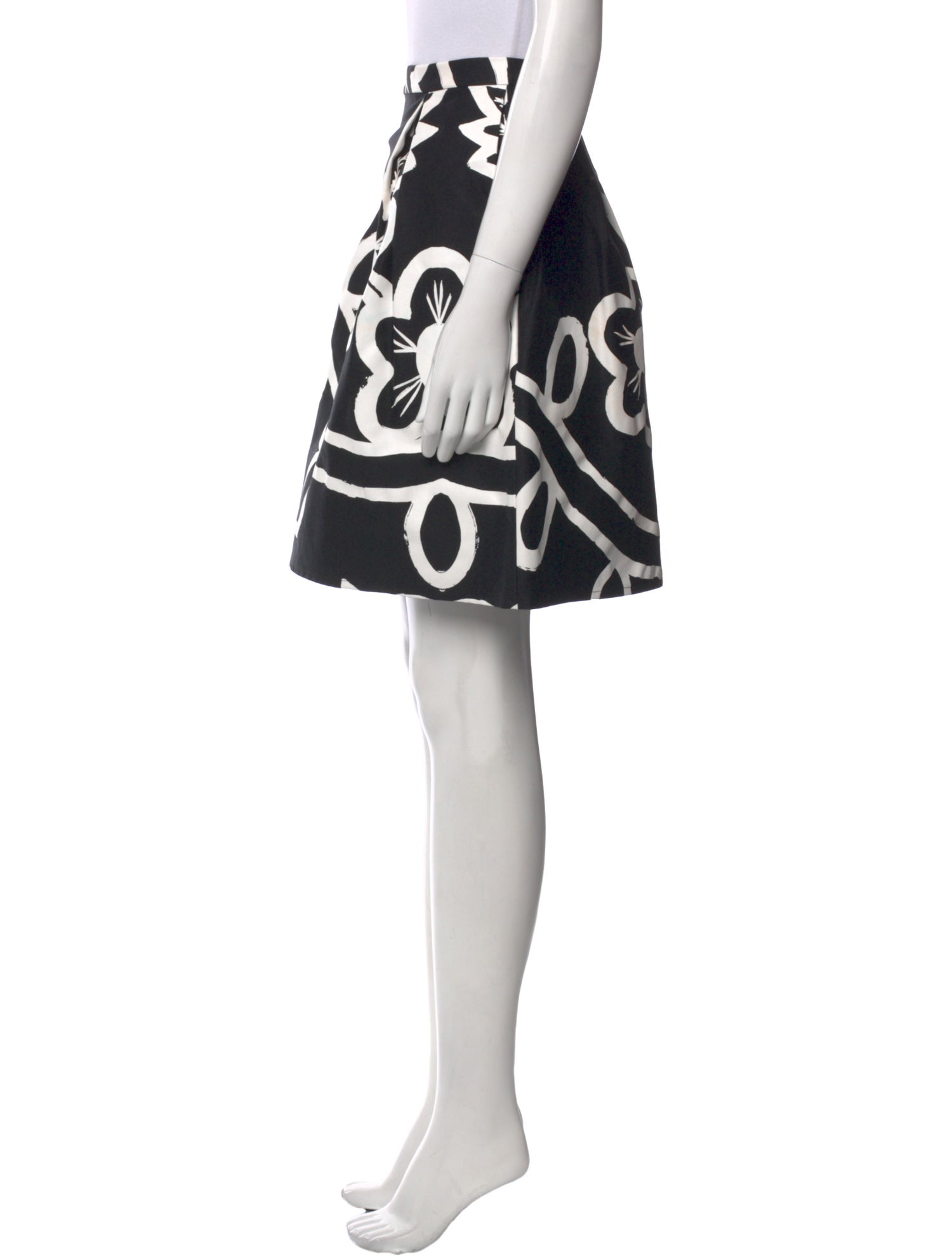 Carolina Herrera Floral Print Knee-Length Skirt