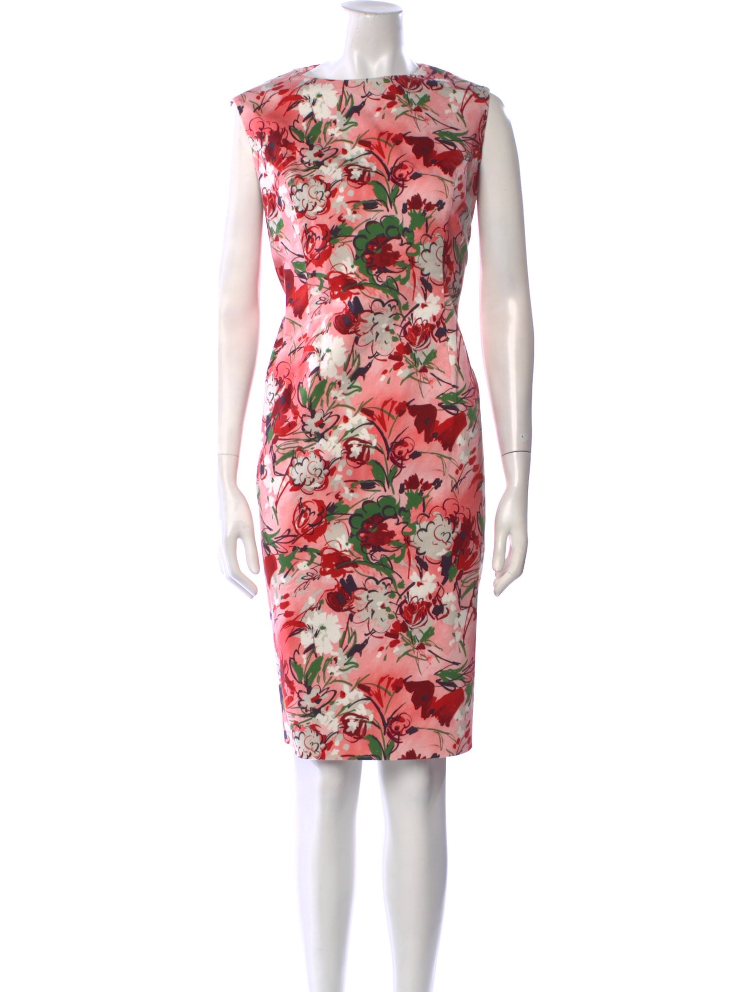 Carolina Herrera Floral Print Knee-Length Dress