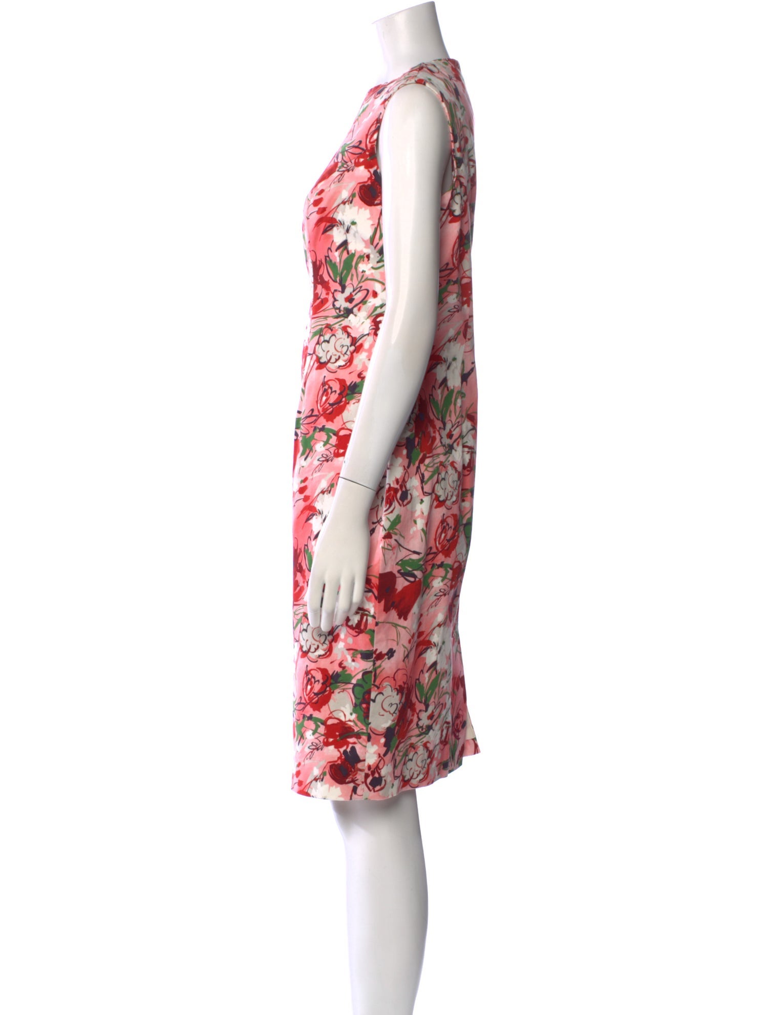 Carolina Herrera Floral Print Knee-Length Dress
