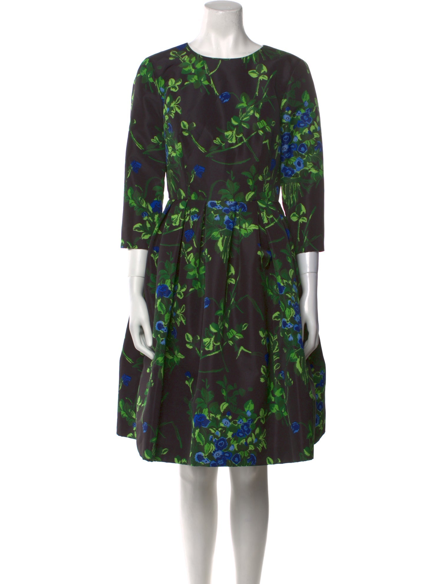 Carolina Herrera Floral Print Knee-Length Dress