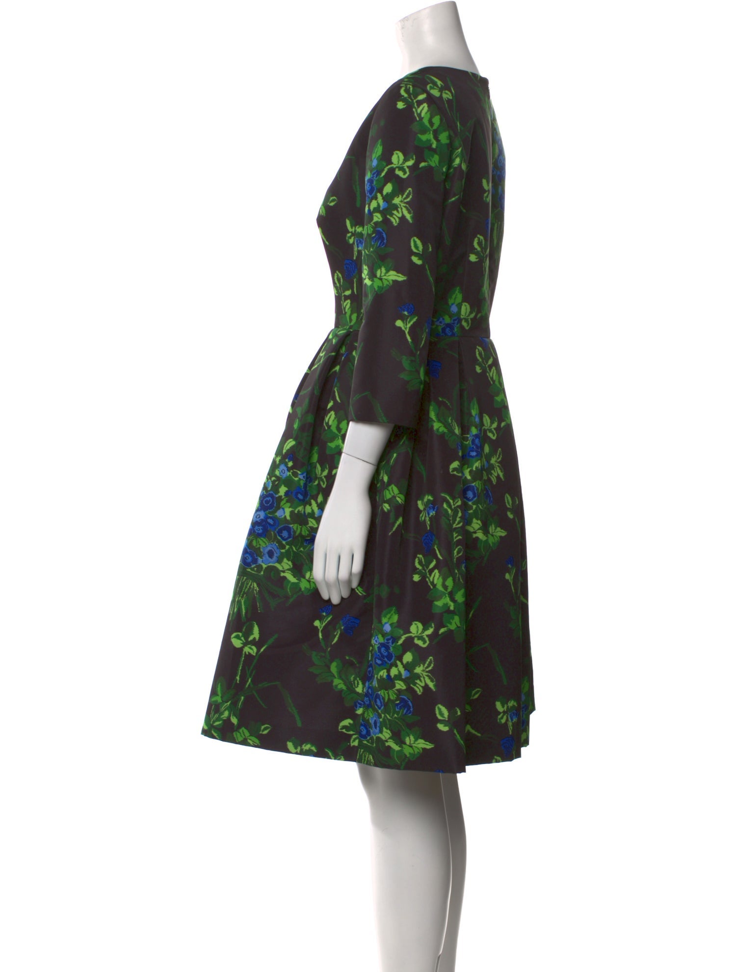 Carolina Herrera Floral Print Knee-Length Dress