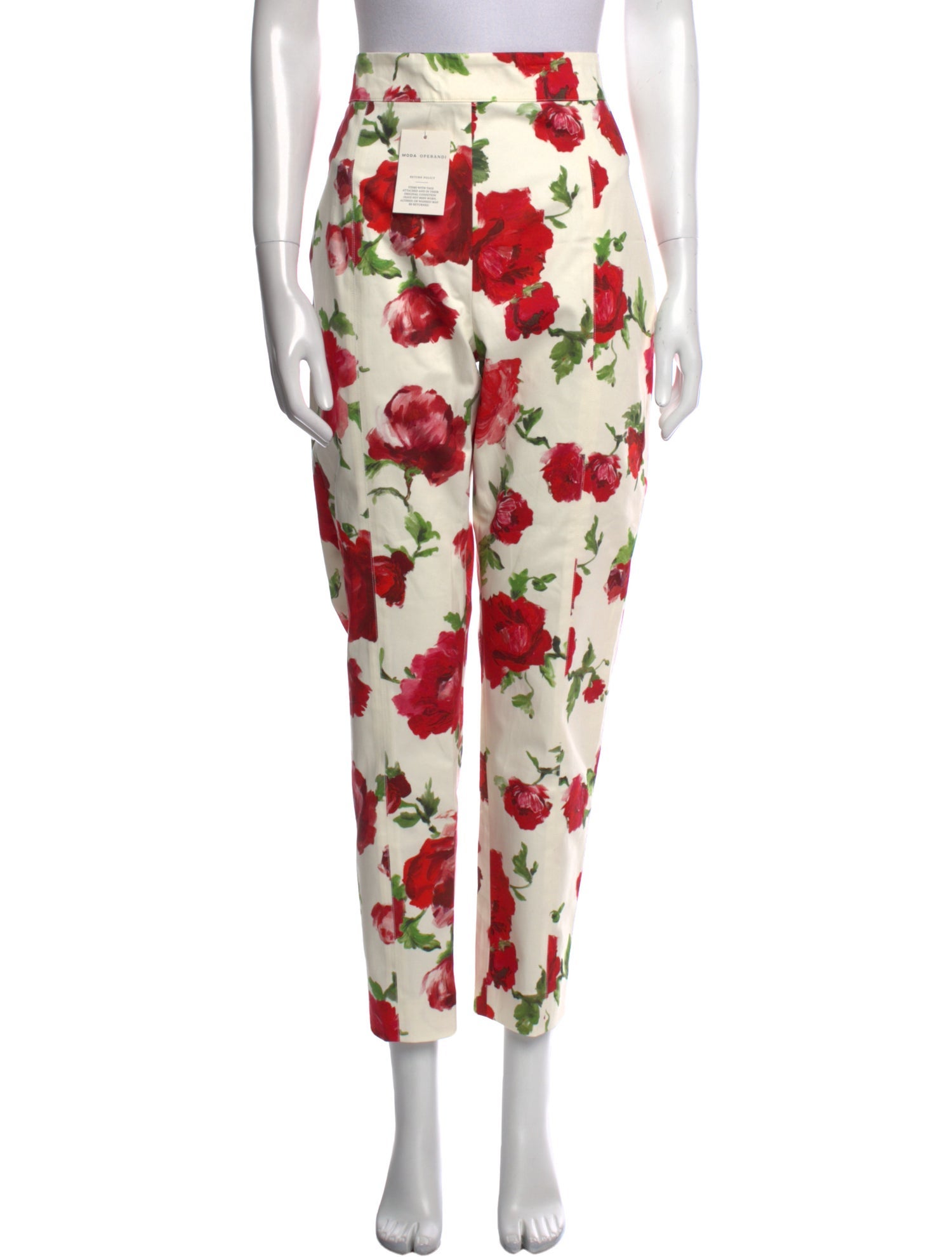 Carolina Herrera Floral Print Straight Leg Pants w/ Tags