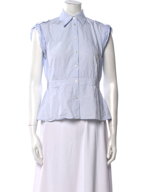 Carolina Herrera Sleeveless Button-Up Top