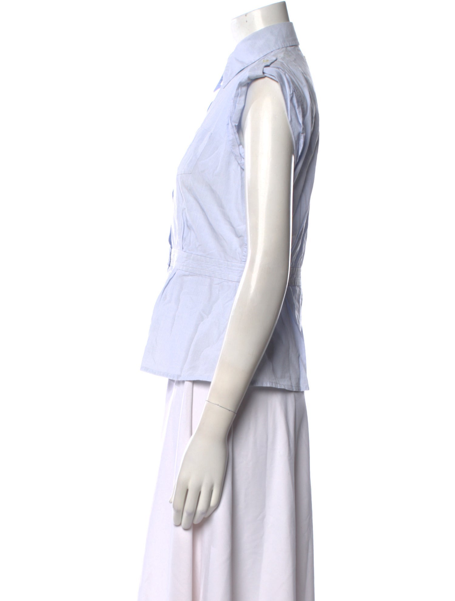 Carolina Herrera Sleeveless Button-Up Top
