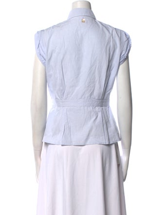 Carolina Herrera Sleeveless Button-Up Top