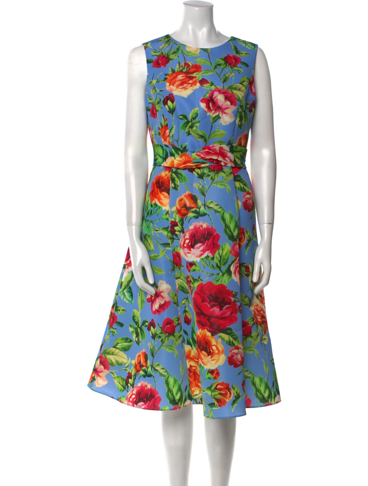 Carolina Herrera Floral Print Knee-Length Dress