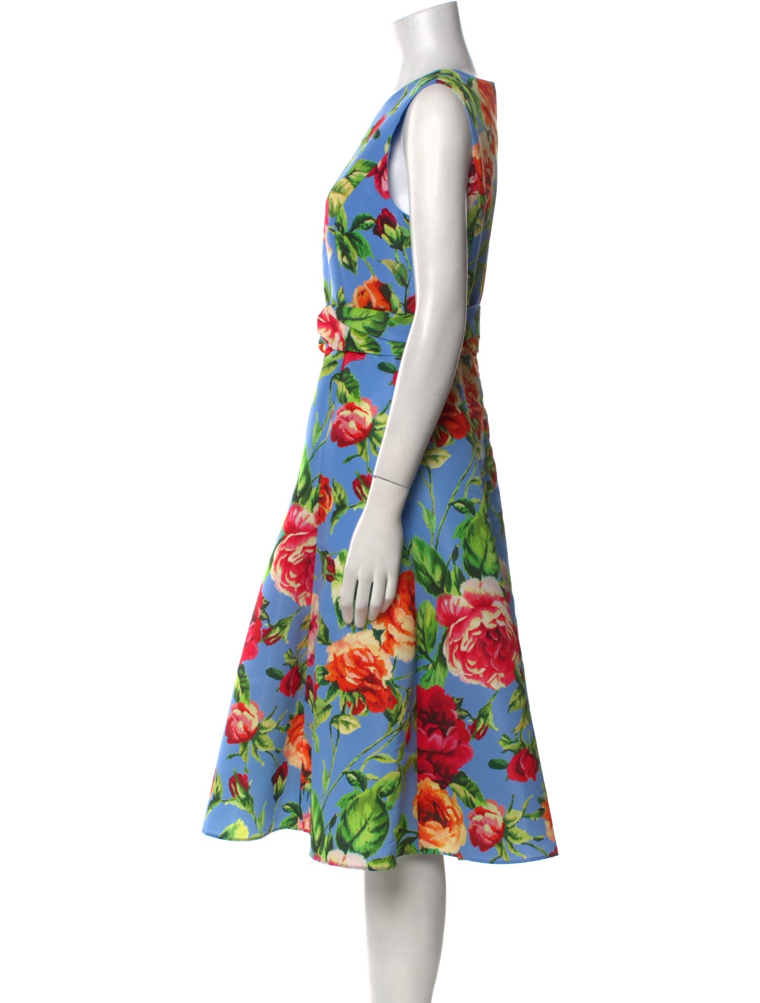 Carolina Herrera Floral Print Knee-Length Dress