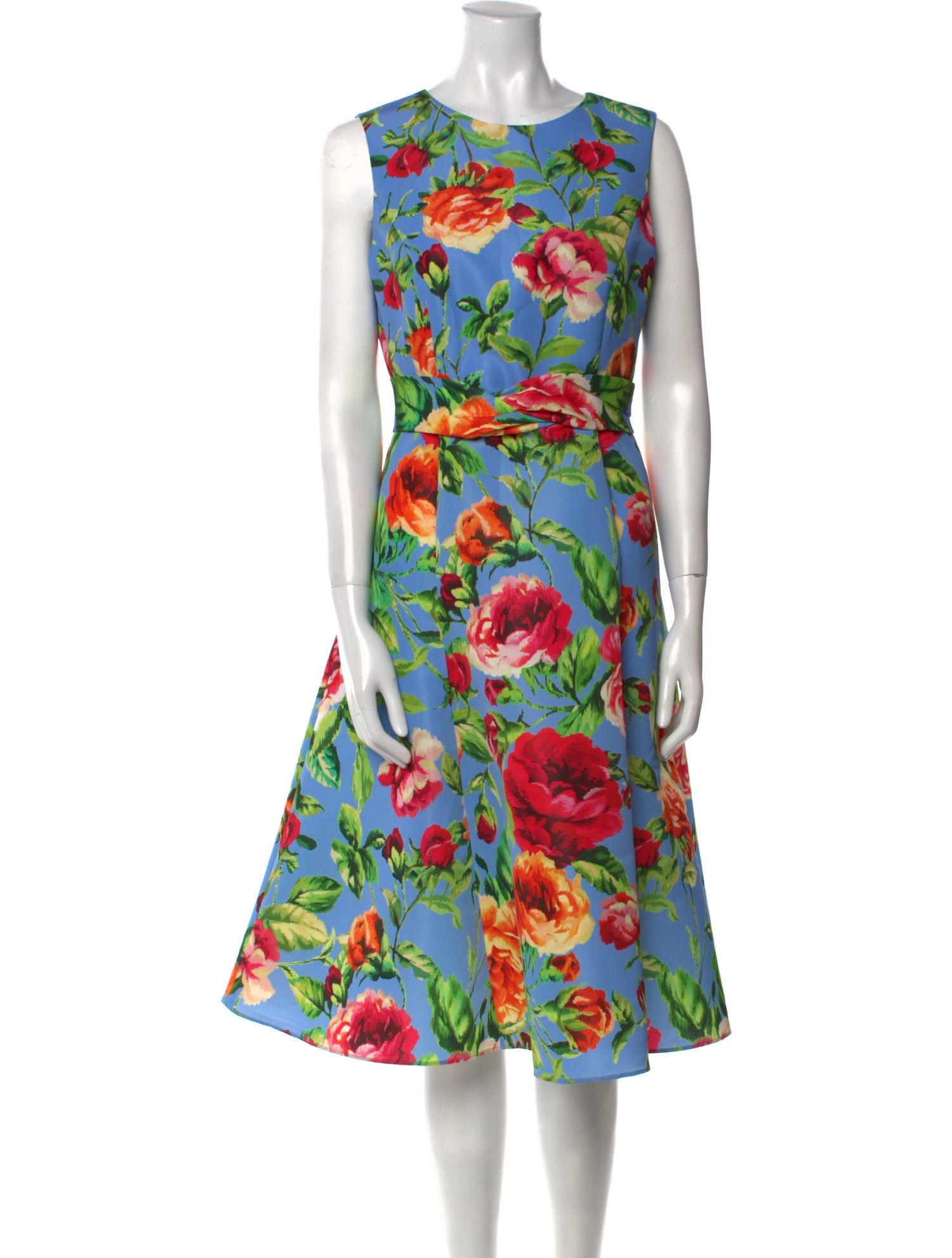 Carolina Herrera Floral Print Midi Length Dress w/ Tags