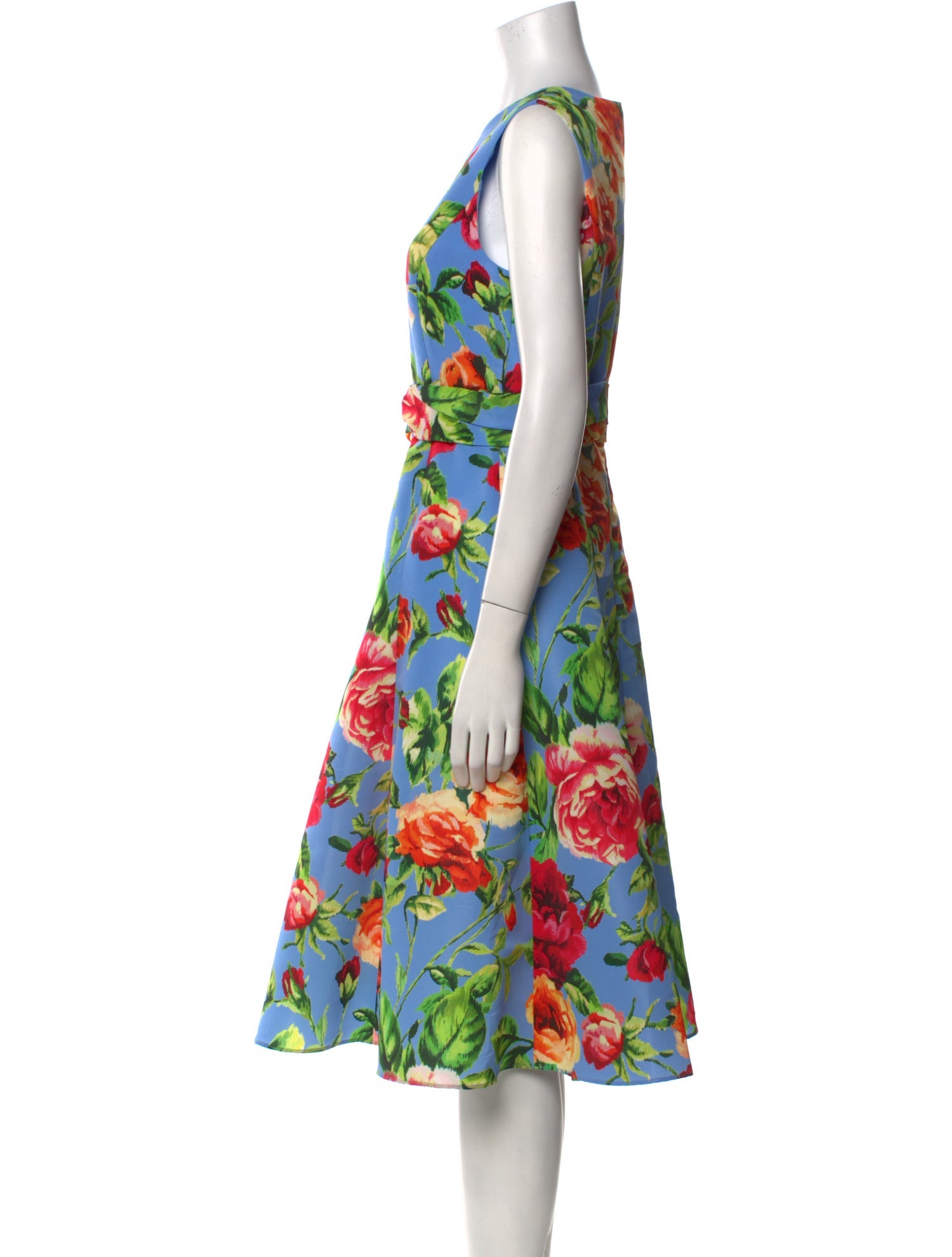 Carolina Herrera Floral Print Midi Length Dress w/ Tags