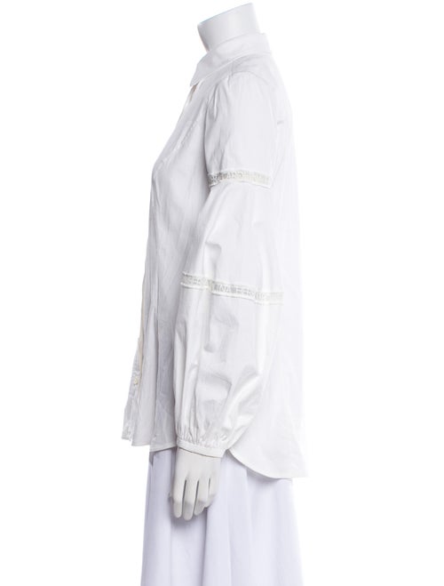 Carolina Herrera Three-Quarter Sleeve Button-Up Top