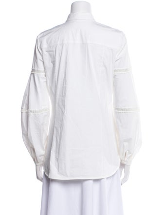 Carolina Herrera Three-Quarter Sleeve Button-Up Top