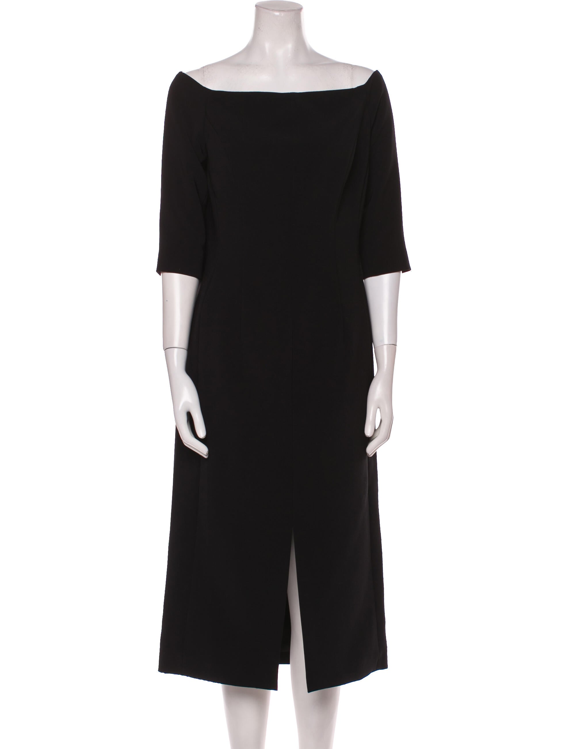 Carolina Herrera Bateau Neckline Knee-Length Dress