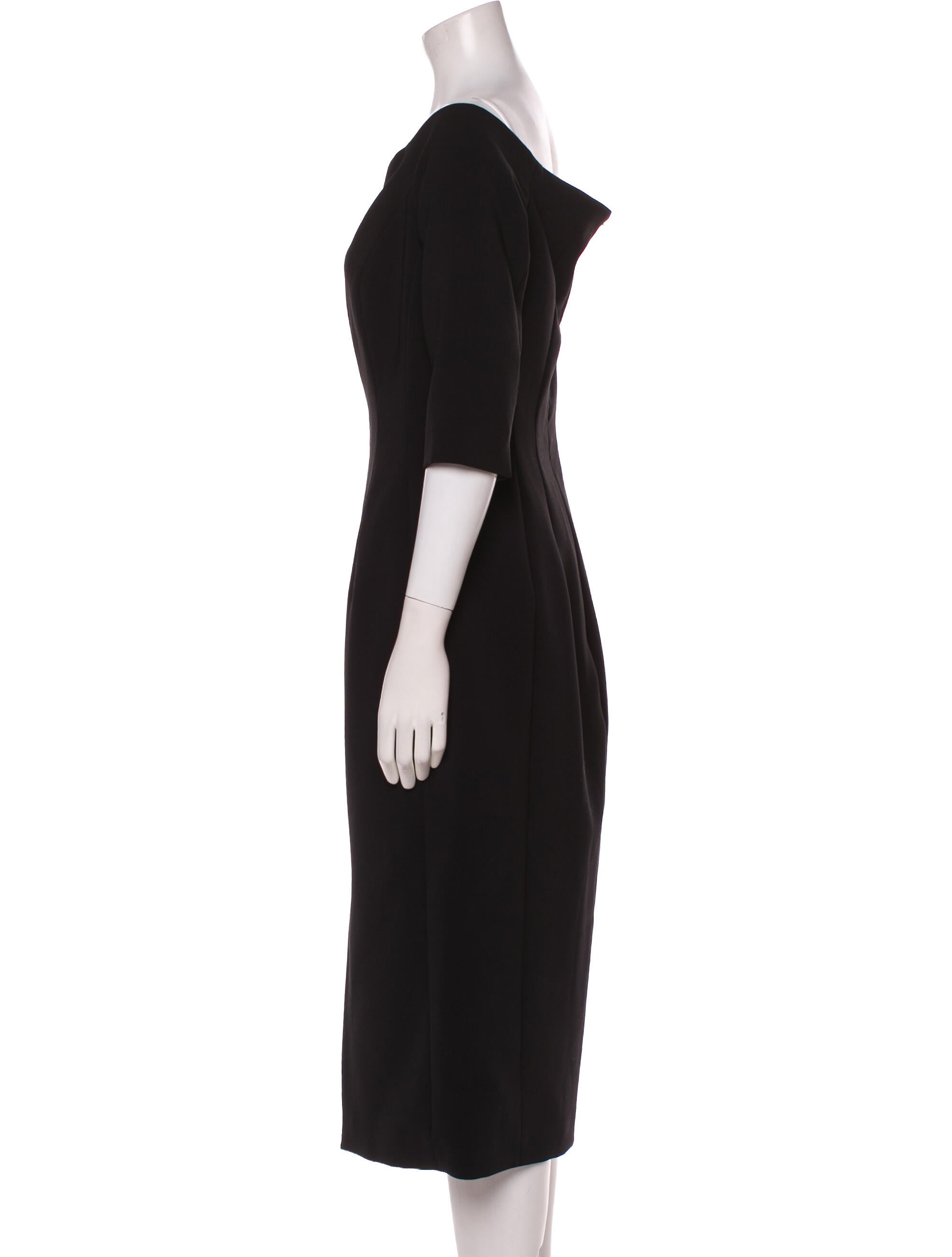Carolina Herrera Bateau Neckline Knee-Length Dress