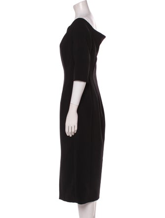 Carolina Herrera Bateau Neckline Knee-Length Dress