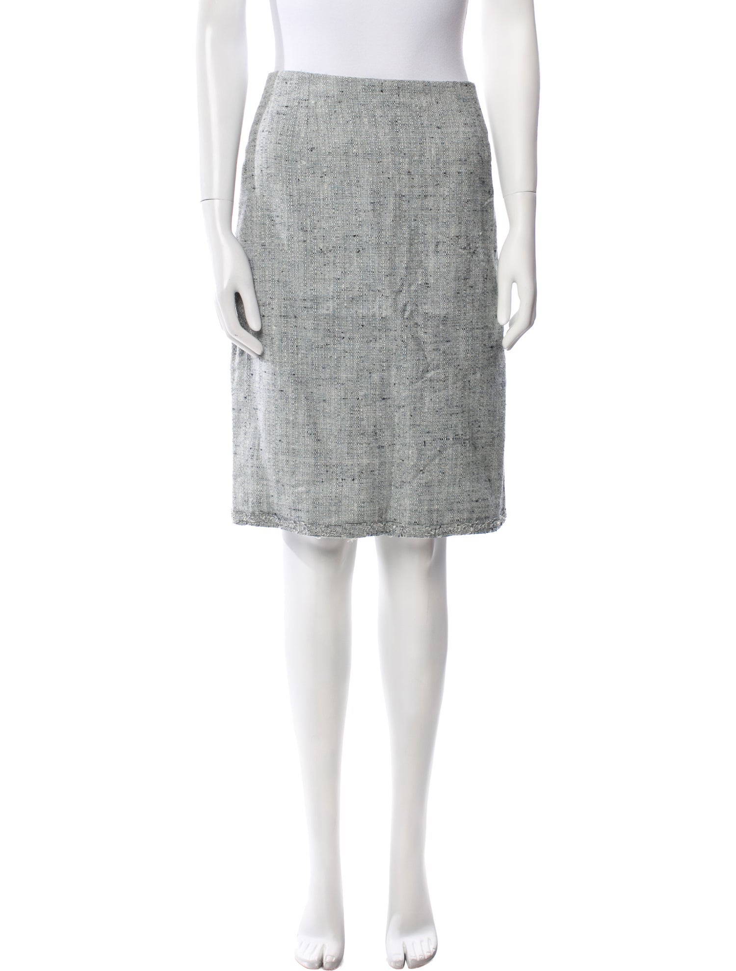 Carolina Herrera Tweed Pattern Knee-Length Skirt