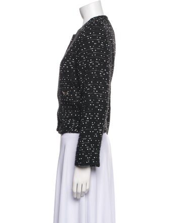 Carolina Herrera Polka Dot Print Evening Jacket