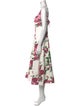 Carolina Herrera Floral Print Midi Length Dress