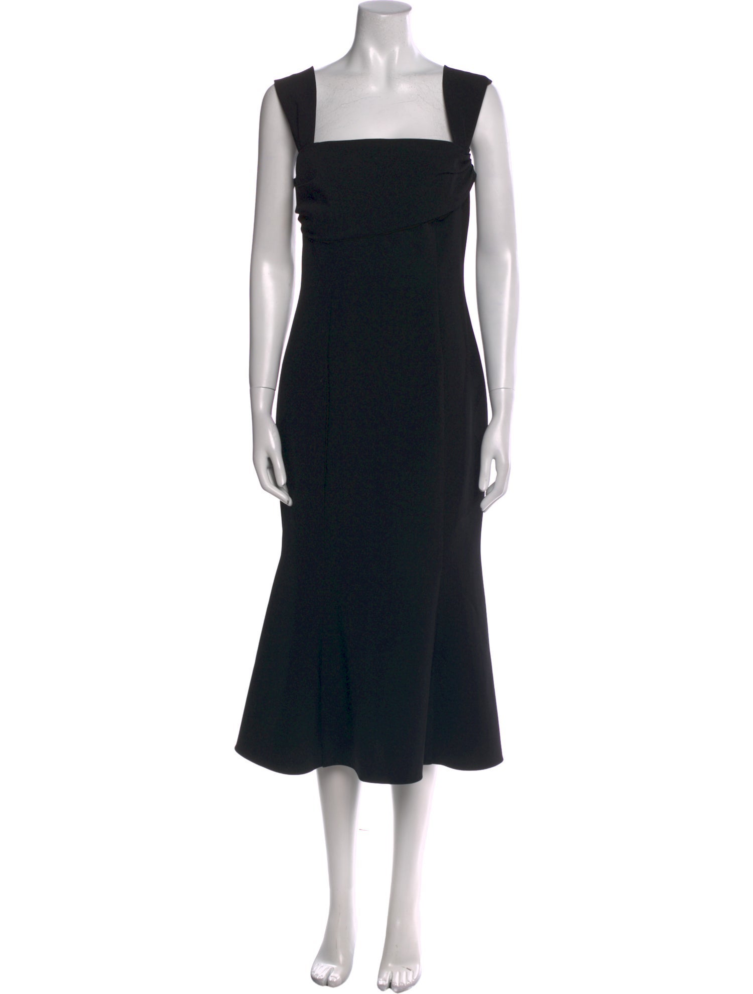 Carolina Herrera Square Neckline Midi Length Dress