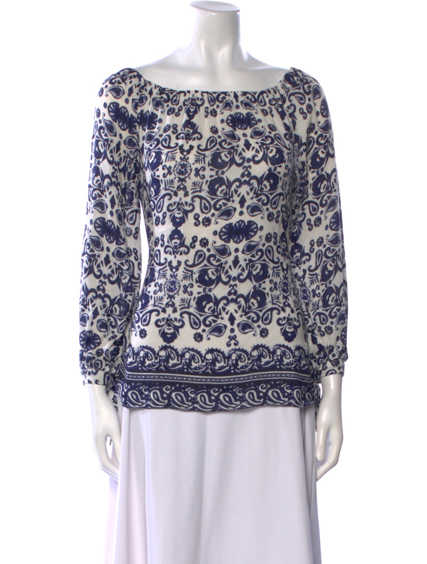 Carolina Herrera Silk Printed Blouse