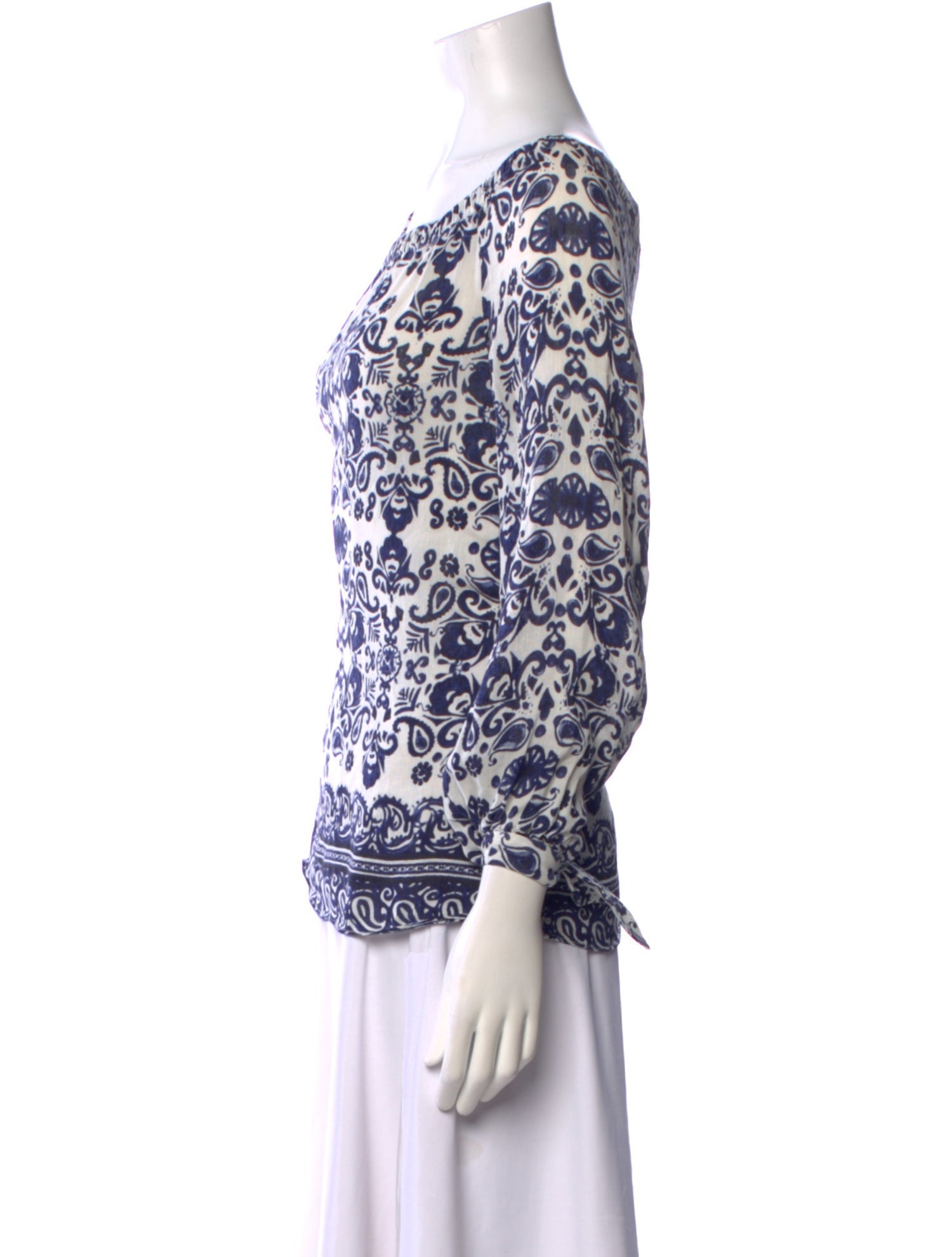 Carolina Herrera Silk Printed Blouse