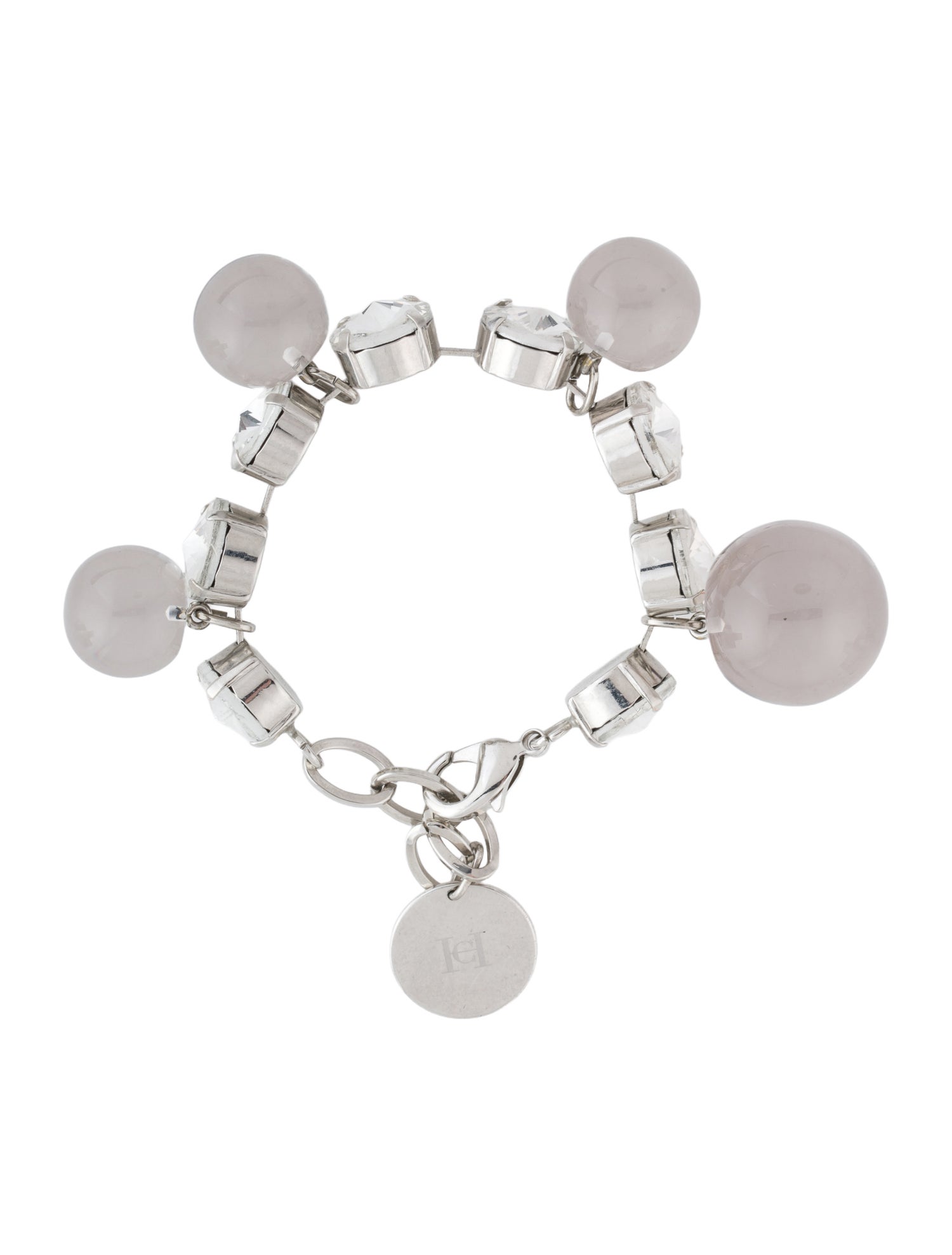 Carolina Herrera Resin Bead & Rhinestone Charm Bracelet