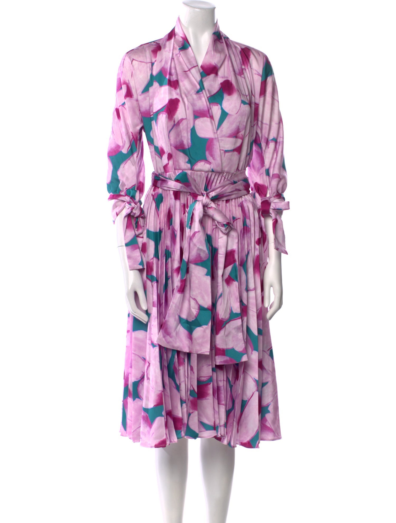 Carolina Herrera Floral Print Midi Length Dress