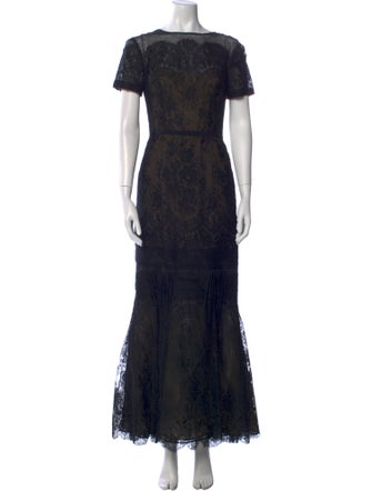 Carolina Herrera Lace Long Dress