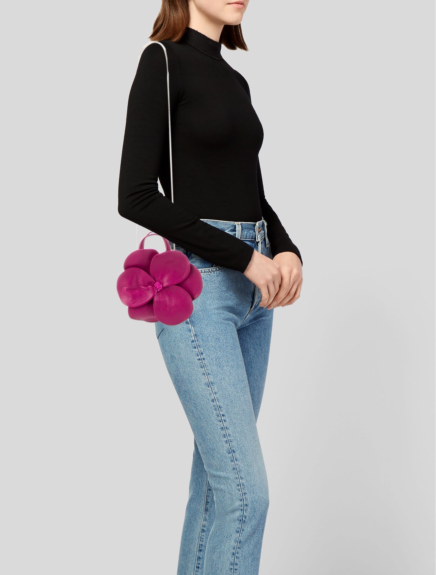 Carolina Herrera Leather Top Handle Bag