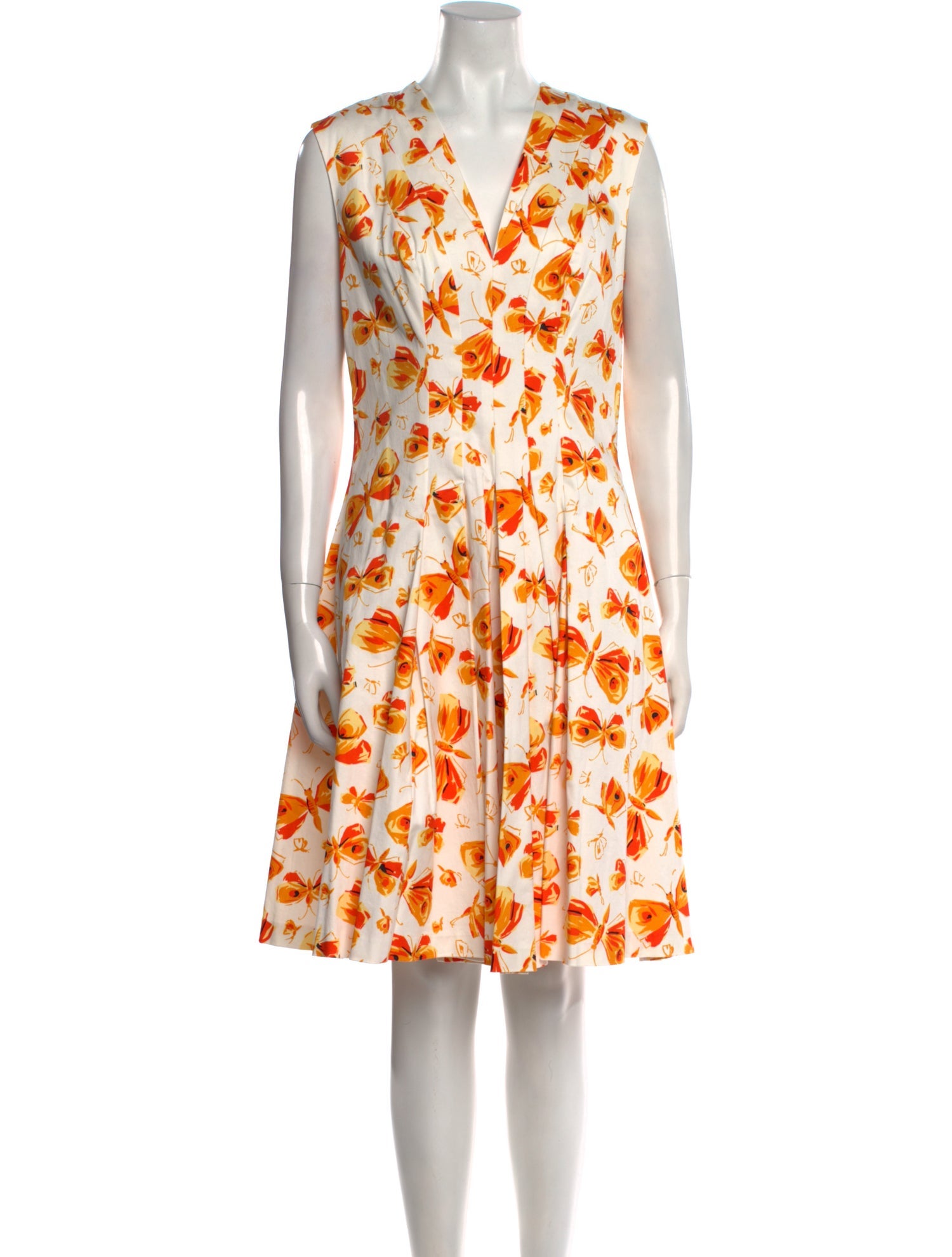 Carolina Herrera Floral Print Knee-Length Dress