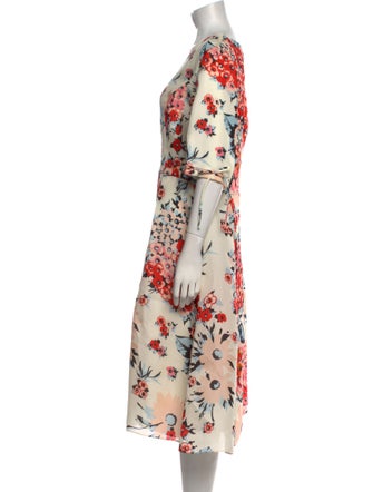 Carolina Herrera Silk Midi Length Dress
