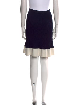 Carolina Herrera Striped Knee-Length Skirt