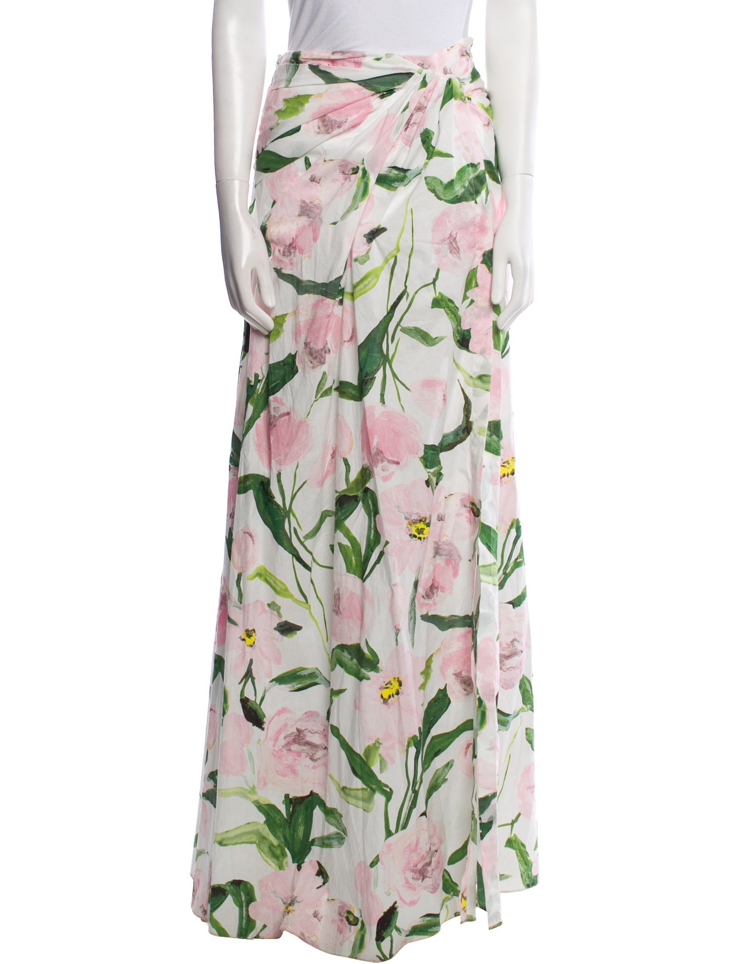 Carolina Herrera Floral Print Long Skirt