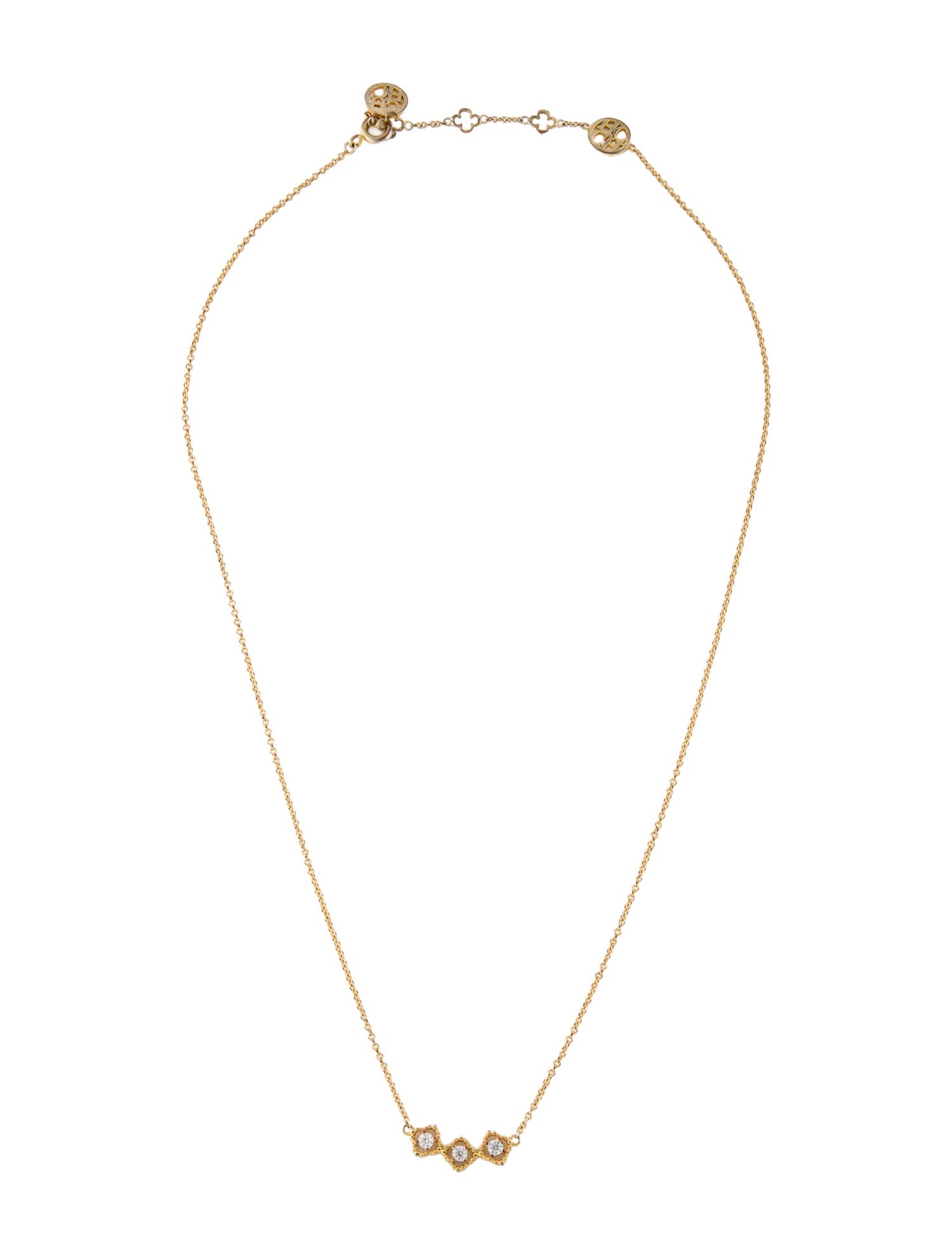 Carolina Herrera Dainty Crystal Pendant Necklace