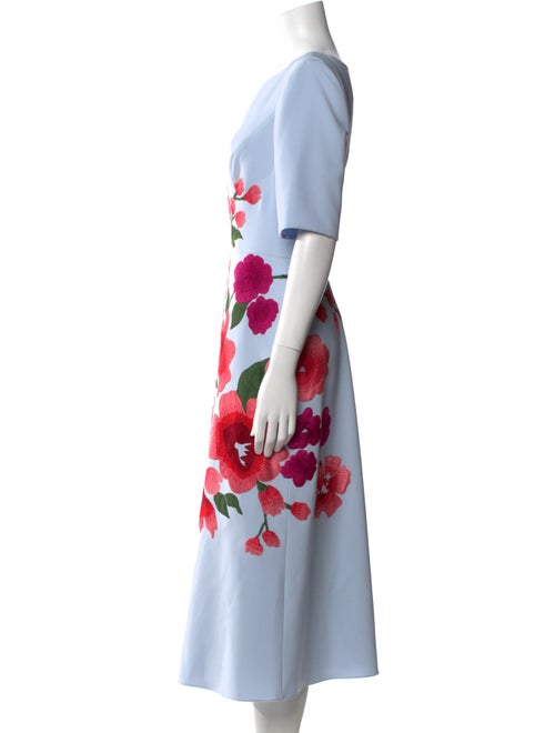 Carolina Herrera Floral Print Long Dress