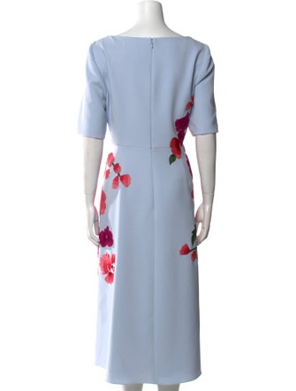 Carolina Herrera Floral Print Long Dress