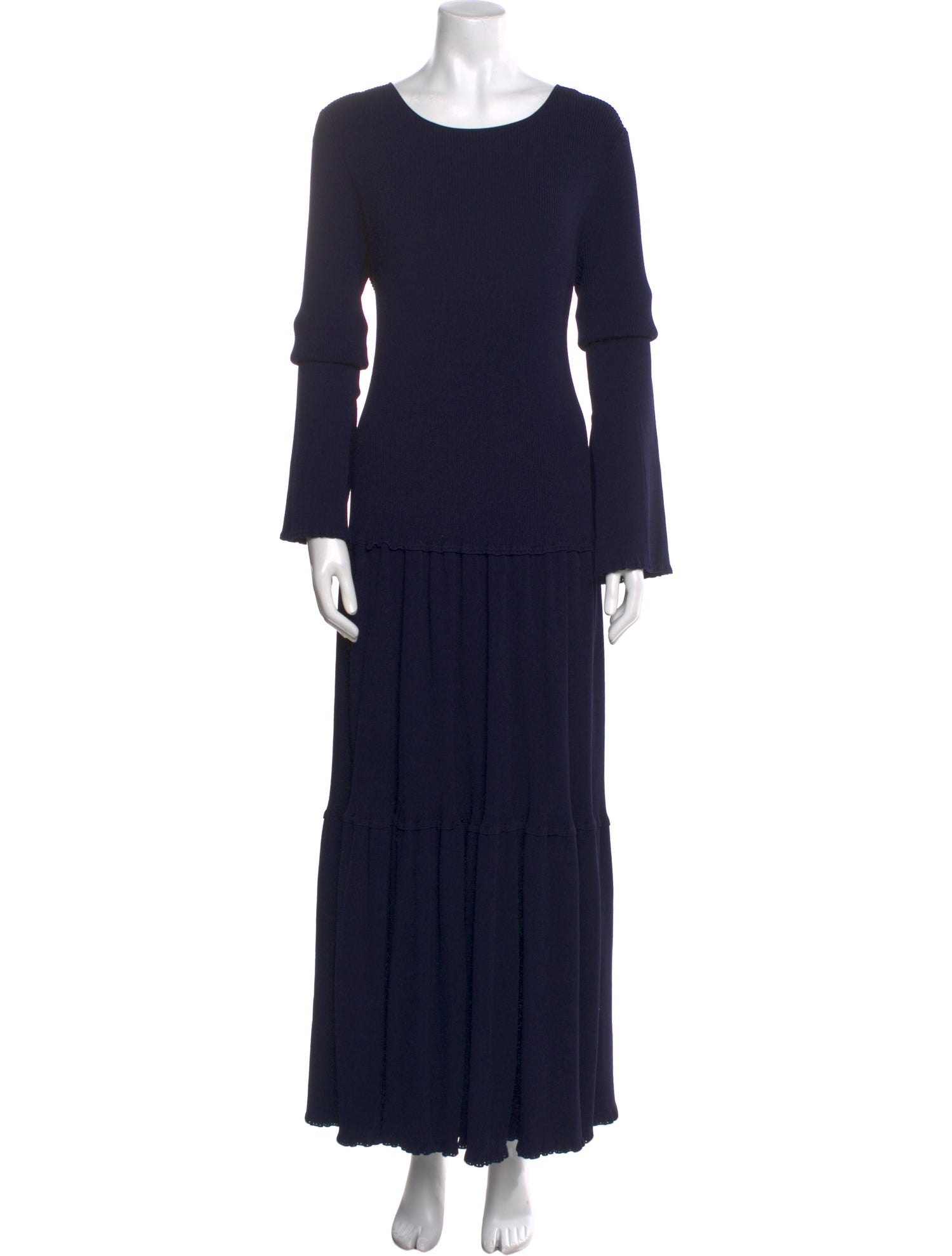 Carolina Herrera Scoop Neck Long Dress